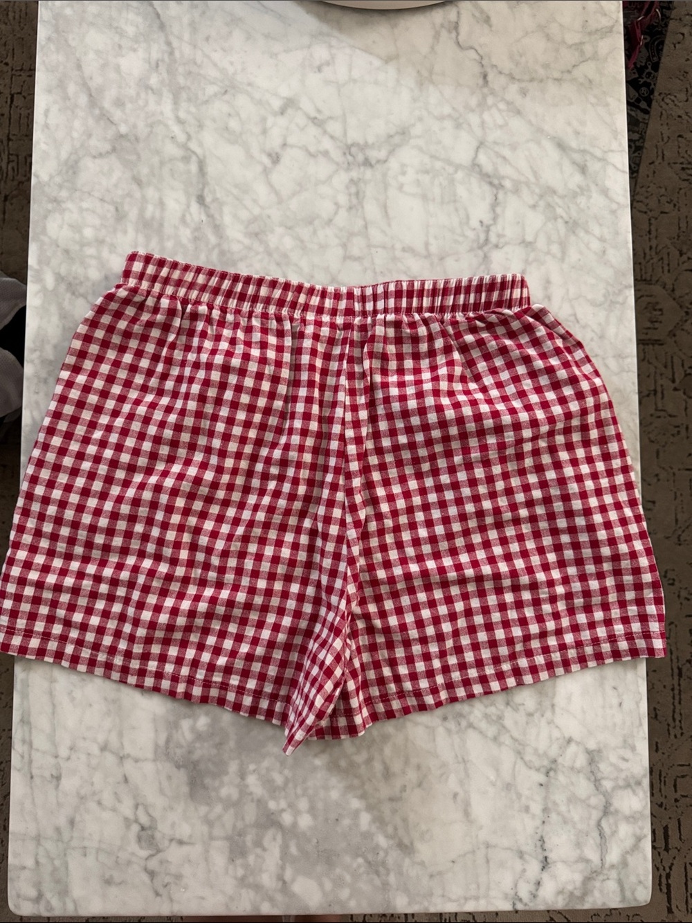 Anabess Amazon Red & White Gingham lounge Boxer shorts S - Picture 2 of 3